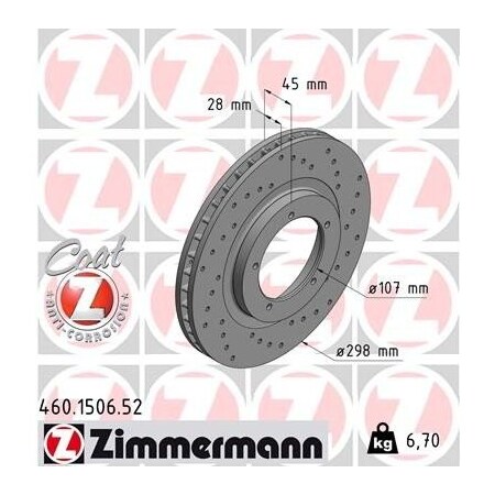 Zimmermann Brake Disc - Sport/Coated, 460150652 460150652